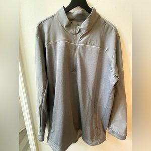Adidas 1/4 zip long sleeve golf pullover, grey, men’s size 2XL